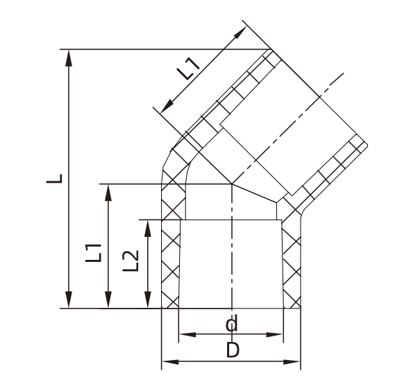 CPVC NBR FITTING 45° Elbow