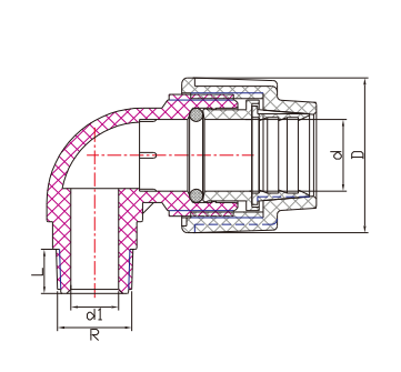 PP COMPRESSION FITTINGS MALE THREAD ELBOW