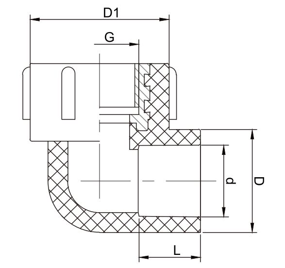 HDPE BUTT WELDING PE FITTING FEMALE THREAD ELBOW