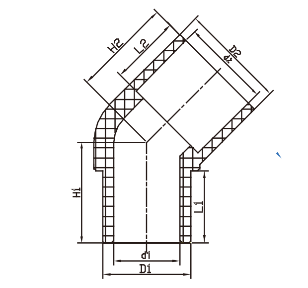 CPVC CTS MALE AND FEMALE 45° ELBOW