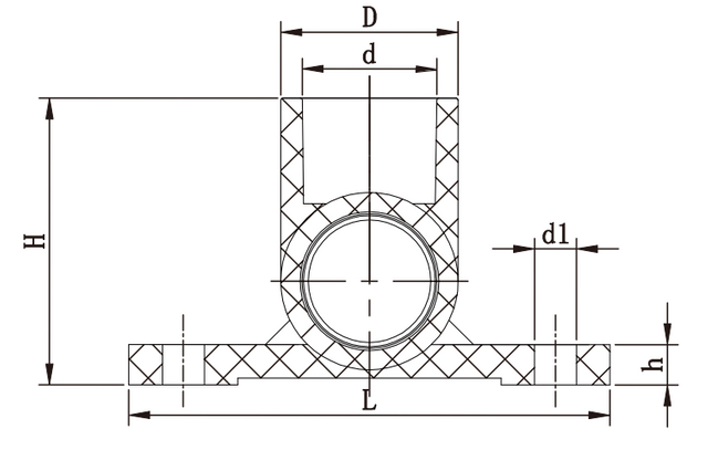 CPVC CTS TEE WITH BRACKET