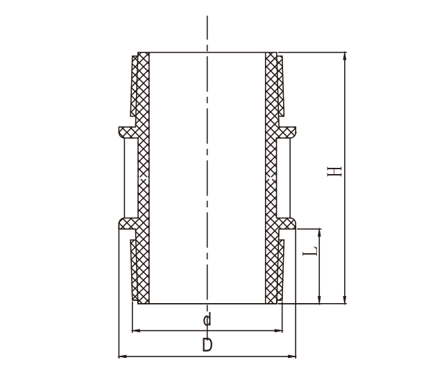 PP COMPRESSION FITTINGS MALE THREAD NIPPLE