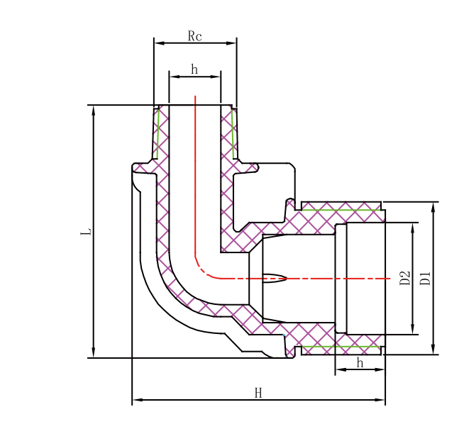 III PP COMPRESSION FITTINGS MALE THREAD ELBOW