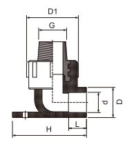 Male Thread Elbow Wall Plate