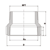 PP COMPRESSION FITTINGS BSPT&NPT THREAD TRANSFER SOCKET