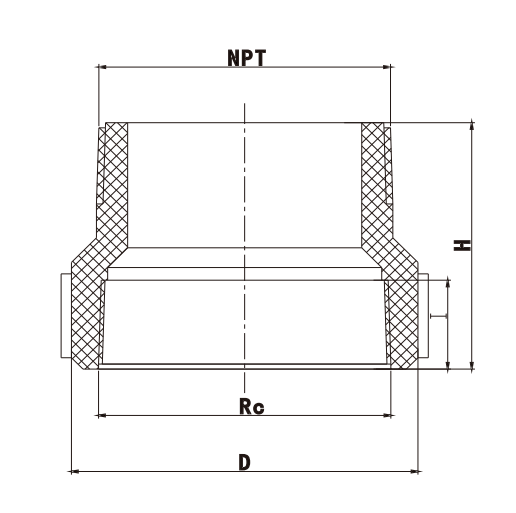 PP COMPRESSION FITTINGS BSPT&NPT THREAD TRANSFER SOCKET