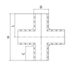 HDPE BUTT WELDING PE FITTING CROSS