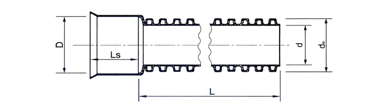 Schematic of double-wall corrugated pipe