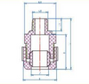 ADAPTOR,MALE X COMPRESSION