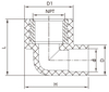 CPVC NBR Fittings Brass Threaded Female Elbow