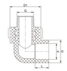 HDPE BUTT WELDING PE FITTING MALE THREAD ELBOW