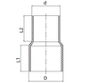 HDPE BUTT WELDING PE FITTING REDUCING COUPLING