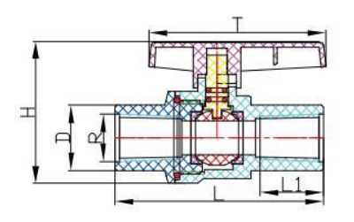 TWO PCS BALL VALVE