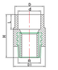 FEMALE ADAPTOR WITH BRASS INSERT