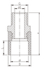 CPVC CTS MALE BRASS REDUCING SOCKET