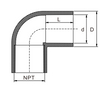 CPVC Fire fittings Female Thread Elbow