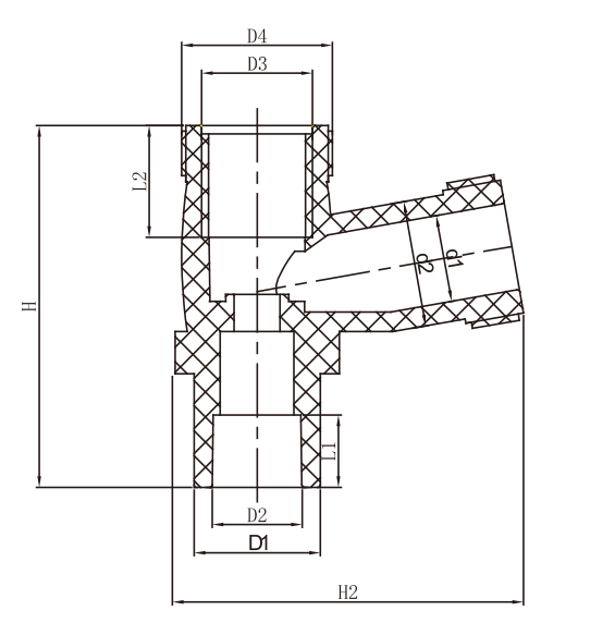 CPVC TRIANGLE VALVE