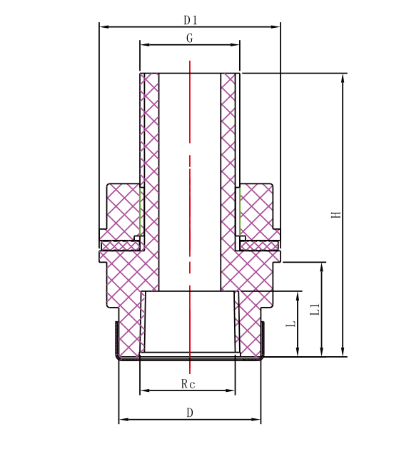 PP COMPRESSION FITTINGS TANK CONNECTOR