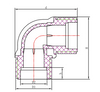 III PP COMPRESSION FITTINGS 90° ELBOW