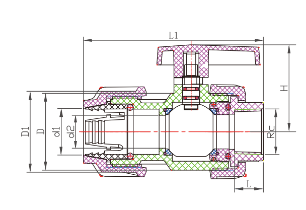 PP FEMALE UNION VALVE