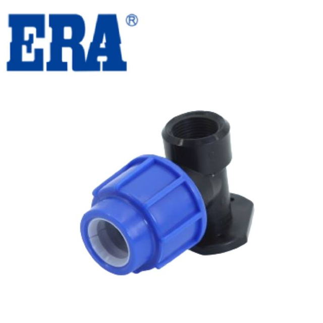 PP COMPRESSION FITTINGS FEMALE THREAD ELBOW WITH BRACKET