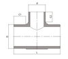 HDPE BUTT WELDING PE FITTING REDUCING TEE