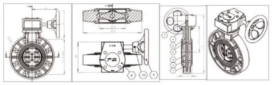 BUTTERFLY VALVE GEAR TYPE