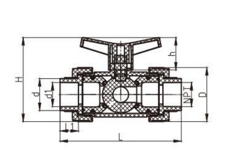 3-WAYS BALL VALVE