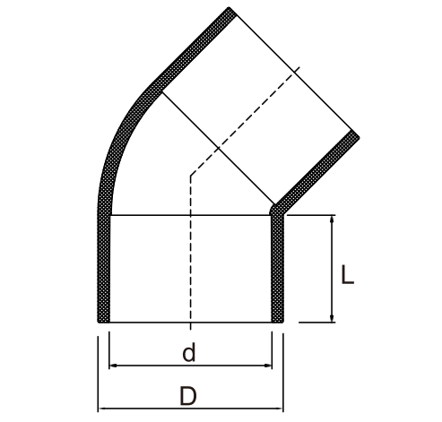 CPVC SCH80 45° Elbow