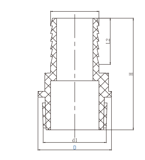 PP COMPRESSION FITTINGS HOSE ADAPTOR