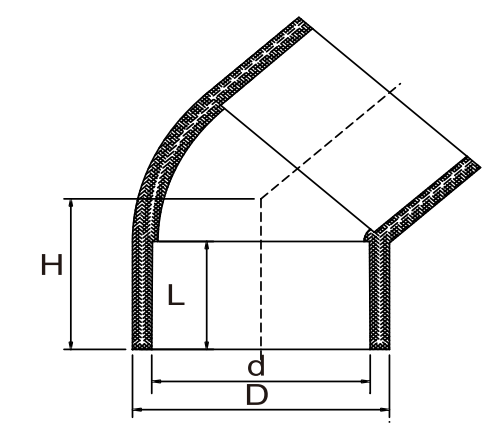 CPVC DIN 45°Elbow