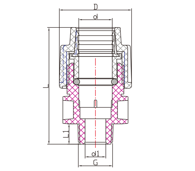 PP COMPRESSION FITTINGS MALE THREAD SOCKET