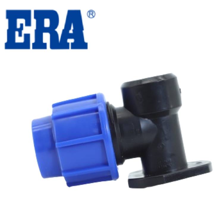 PP COMPRESSION FITTINGS FEMALE THREAD ELBOW WITH BRACKET