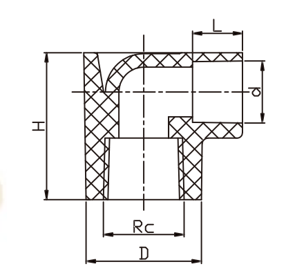 CPVC CTS FEMALE ELBOW WITH BRACKET