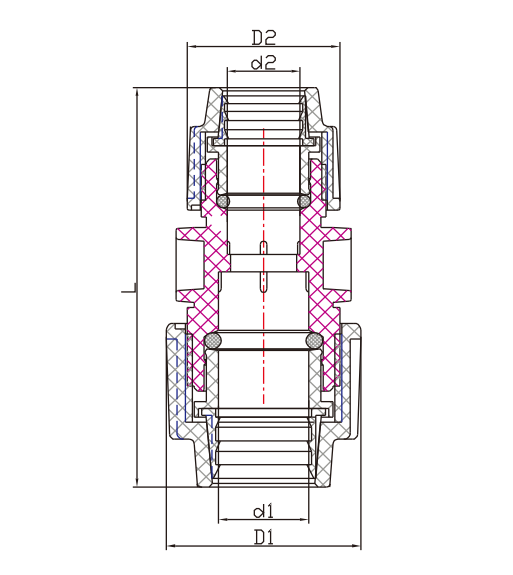 PP COMPRESSION FITTINGS REDUCING SOCKET