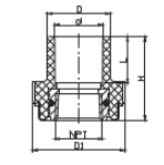 PVC SCH80 FMALE ADAPTOR WITH BRASS