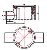 AED004 CONDUIT JUNCTION BOX 2 WAY