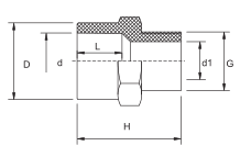 PVC PN10 MALE ADAPTOR(NPT BSPT)