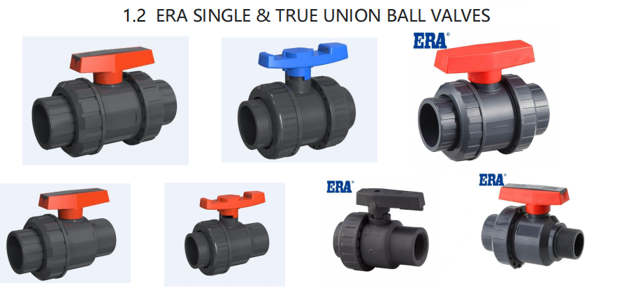 ERA SINGLE TRUE UNION BALL VALVES