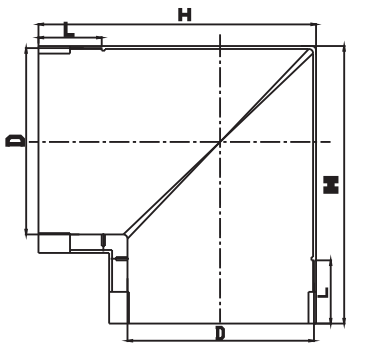RWGL004-2 ANGLE CONNECTOR RIGHT(INTERIOR)