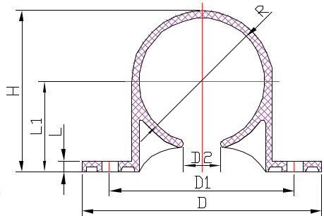 AUDP04 Pipe clip saddle