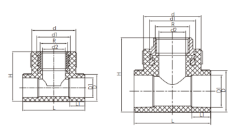 Female Thread Tee Type S