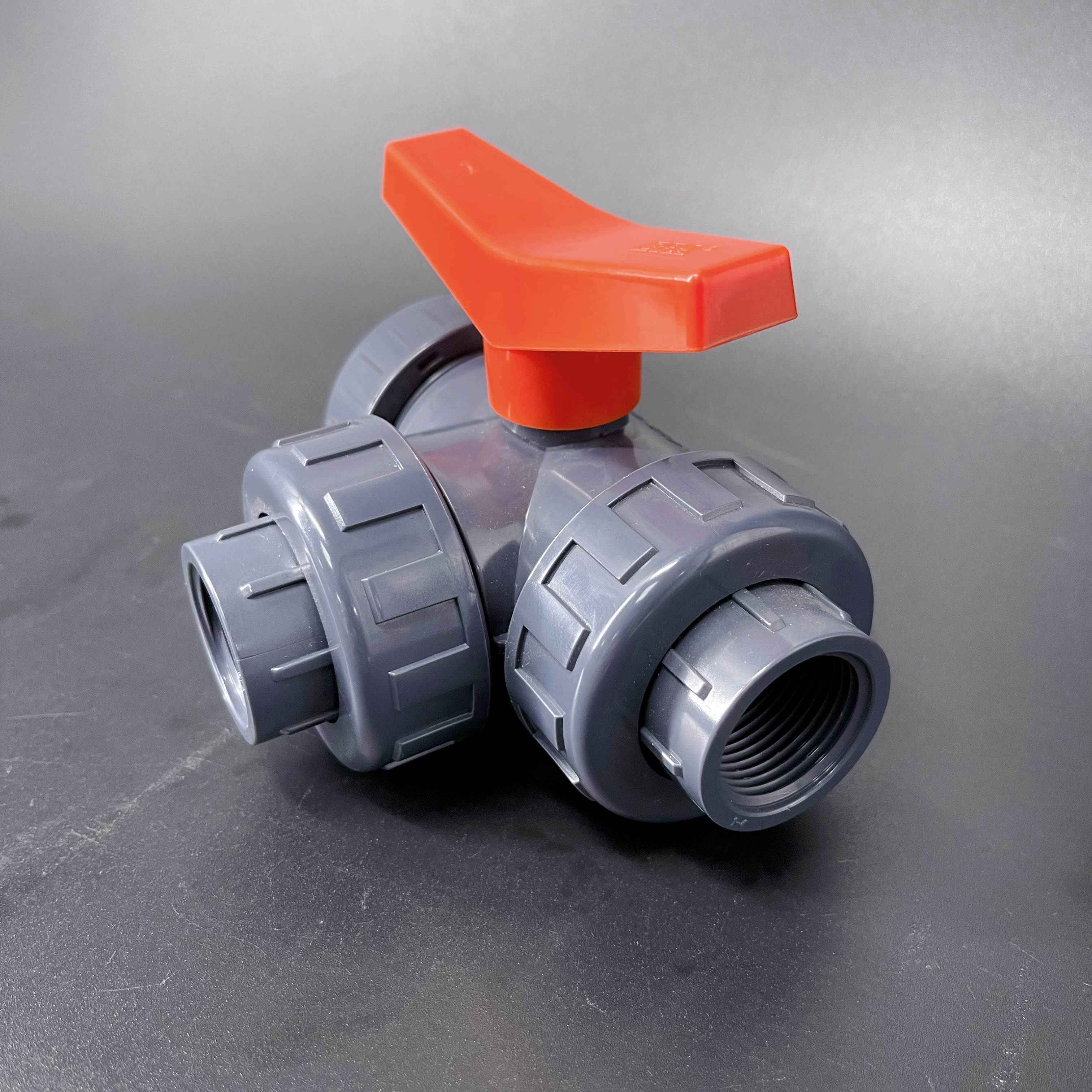 ERA&nbsp;UTV01&nbsp;T-port&nbsp;UPVC&nbsp;3-way&nbsp;ball&nbsp;valve&nbsp;product&nbsp;photo
