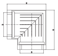 ANGLE CONNECTOR WITH GASKET