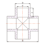 PVC PN16 CROSS 