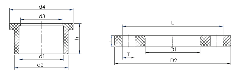 PVC PN10 PLANE FLANGE & SHORT PIPE FOR FLANG
