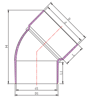 45°ELBOW M/F INTO PIPE