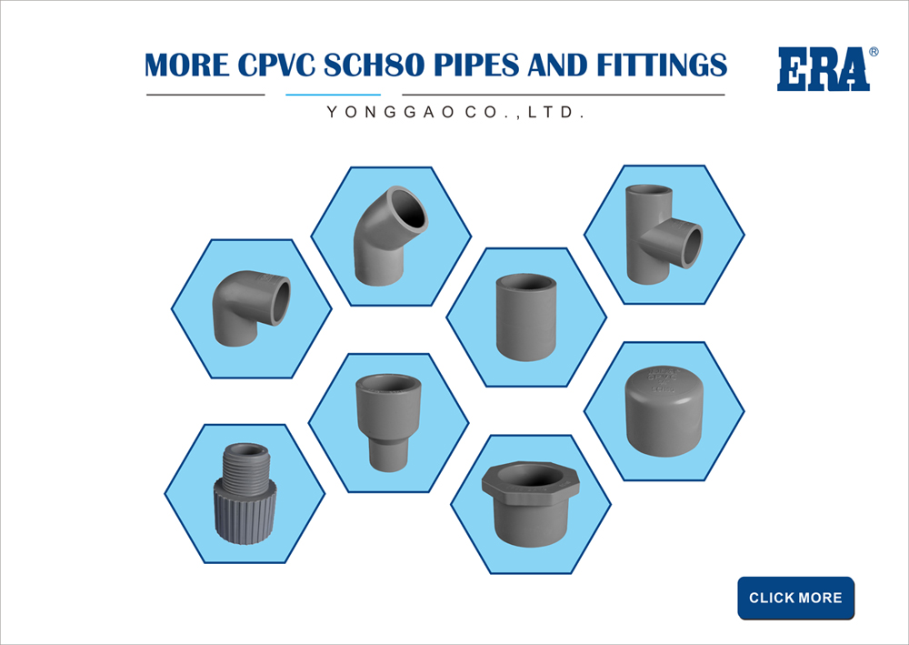 CPVC SCH80 PRESSURE PIPES AND FITTINGS