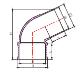 RGUK012 ROUND LINE DOWNPIPE OFFSET BEND