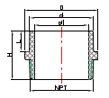 PVC ASTM D2665 FEMALE ADAPTOR SPG x MIPT